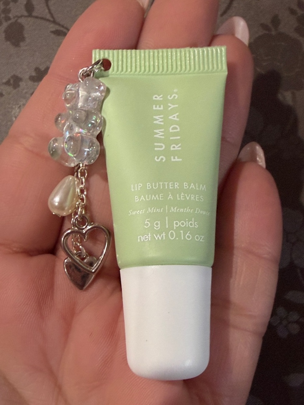 Summer Fridays Sweet Mint Lip Butter Balm - Light Green & White